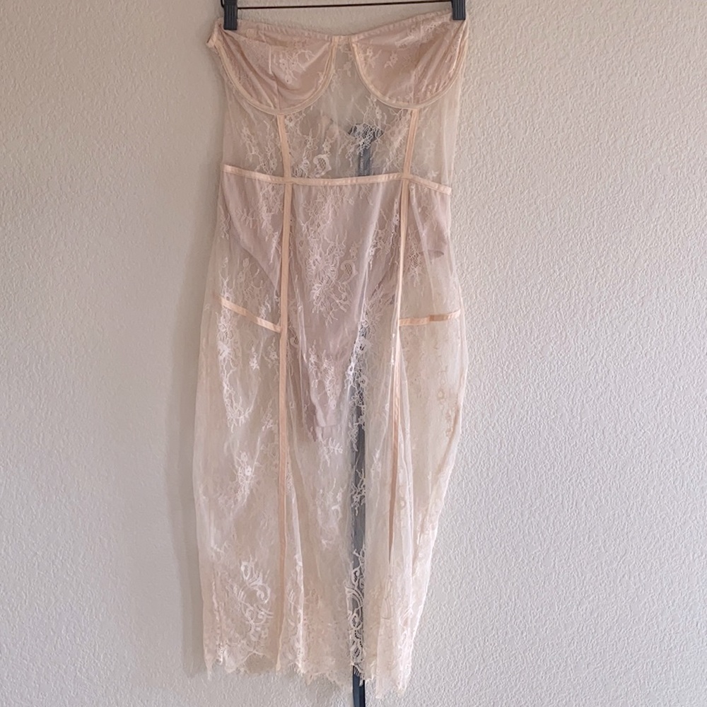 PLT see through lace dress